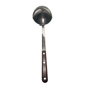 Vintage Wood Handle Stainless Steel Soup Ladle Kitchen Utensil Serving Dipper